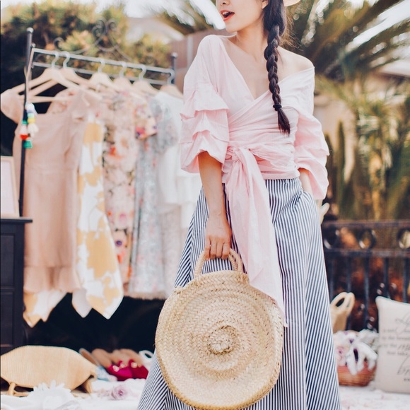 Moroccan Round Straw Bag - Picture 8 of 8